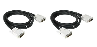 NEW 2-PACK CablesToGo C2G 26946 6.6' DVI-I Male/M Digital/Analog Video Cables - Image 1 of 4