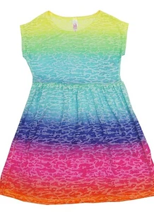 SO Rainbow Swim Cover-Up Burnout Swimsuit Little Girls XXS(4) - Picture 1 of 1