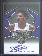 2016-17 Panini Totally Certified Rookie Roll Call Autograph #1 Brandon Ingram