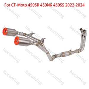 For CF-Moto 450SR 450NK 450SS 2022-2024 Exhaust System Double Muffler Slip on - Picture 1 of 8