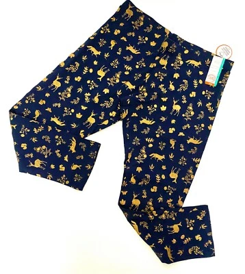 Girls leggings Blue with Animal Print-Rabit Deer - Imagem 1 de 2