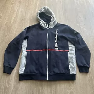 Puma x BMW Motorsport Full Zip Hoodie Sweater Jacket Mens Size XL - Picture 1 of 10
