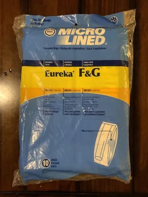 New Unopened Package Of 10 DVC Eureka Style F&G Micro Lined Vacuum Cleaner Bags - Image 1 of 4