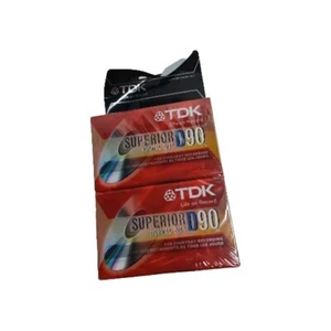 Paquete de 2 cintas de casete de audio con sesgo normal TDK Superior D90 selladas - Imagen 1 de 10