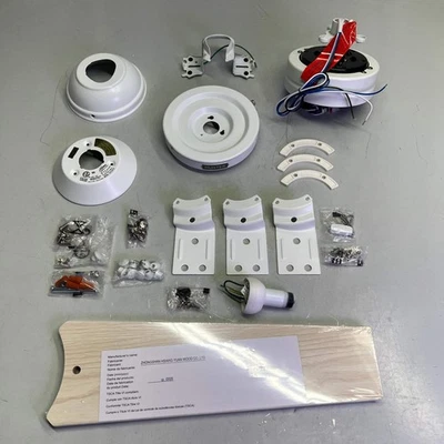 HUNTER Cassius Indoor & Outdoor Ceiling Fan 44" 3 Blade Fresh White 50262 - Image 1 of 4