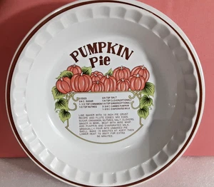 Pumpkin Pie Recipe Large Bowl 10.5" x 2" - Picture 1 of 4