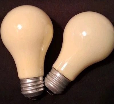 2 Sylvania A19 Standard Base 100W Bug Lights Made In USA  Tested Before Shipping - Image 1 of 4