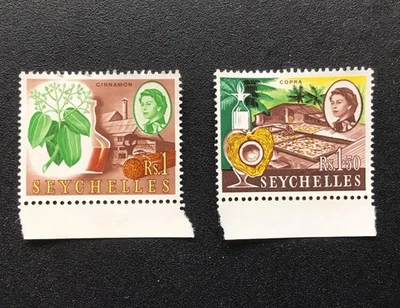 SEYCHELLES stamp selection.QE11 1952 on.Rs1,Rs1.50.Mint never hinged full gum.P4 - Image 1 of 2