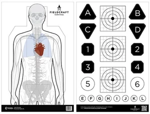 Objetivo de entrenamiento de doble cara de supervivencia Action Target Fieldcraft, 100: FLDC-P-100 - Imagen 1 de 3