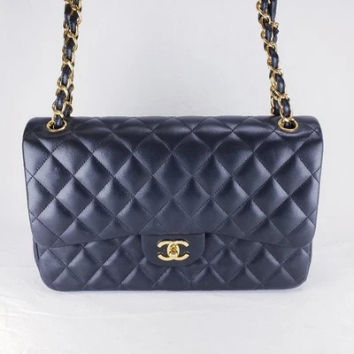 Bolso de Hombro Chanel Clásico Doble Solapa Jumbo Negro Piel de Cordero (PB1029912) Foto 1 de 4