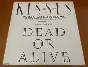 DEAD OR ALIVE Kisses RARE 1987 JAPAN PROMO ONLY 12" SINGLE UNIQUE PICTURE SLEEVE - Picture 1 of 9