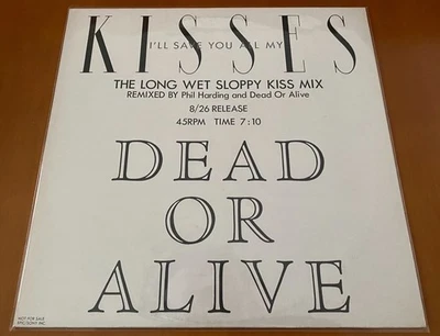DEAD OR ALIVE Kisses RARE 1987 JAPAN PROMO ONLY 12" SINGLE UNIQUE PICTURE SLEEVE - Image 1 of 4
