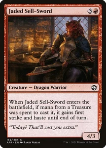 Magic MTG TCG Adventures in the Forgotten Realms 2021 Jaded Sell-Sword 152/281 - Imagen 1 de 1