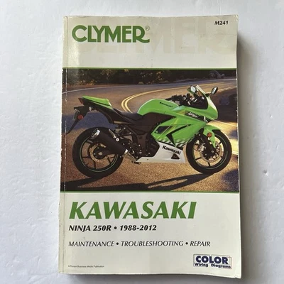 1988 Clymer Kawasaki Ninja 250R Repair Maintenance Troubleshooting Manual M241 - Image 1 of 4