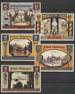 Bad Salzungen - Ciudad - 5x dinero de emergencia - L 1130 - G/M 1160.1a - Compl. Juego - Imagen 1 de 1