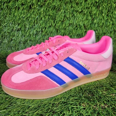 阿迪达斯 Originals Gazelle 室内女式 8.5 码粉色蓝色泡泡胶 JQ0194 — 第 1/4 张图片