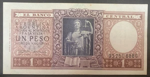 ARGENTINA, 1914, 1 PESO, Currency Note, USED / CIRCULATED - Bild 1 von 2