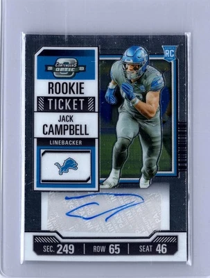 2023 Panini Contenders Optic #173 Jack Campbell Rookie Ticket Auto - Image 1 of 2