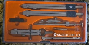 Vintage Staedtler LS Precision Compass Rotring Drafting Drawing Tool Set Germany - Picture 1 of 3