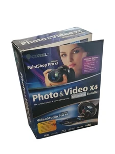Photo and Video Pro X4 Ultimate OLD VERSION Paintshop Pro X4 Videostudio Pro X4 - Picture 1 of 5