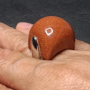 Ring Sterlingsilber 925 roter Sonnenstein. 16,574 - Bild 1 von 7