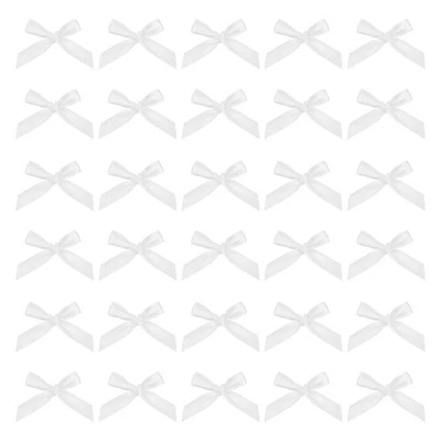 Мини лента бант 1,8 дюйма маленький ткани атласная лента (упаковка из 70, белый) - Изображение 1 из 4