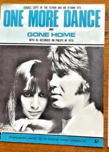 ESTHER & ABI OFARIM original sheet music -ONE MORE DANCE/GONE HOME 1968 - Picture 1 of 1