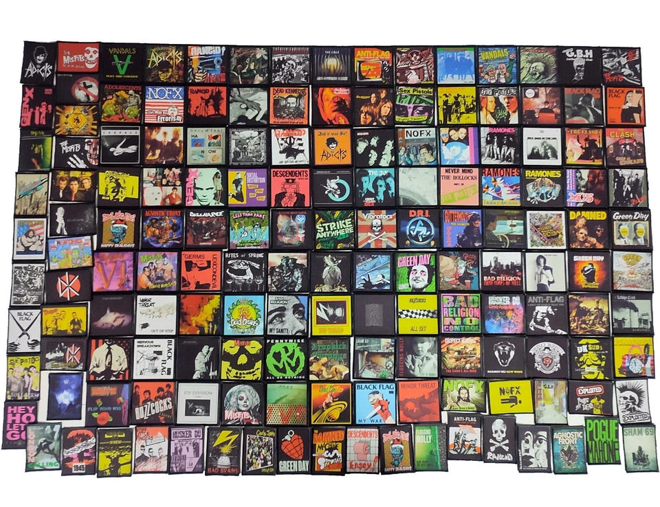 PUNK ROCK 10pcs/Lot Random Mix Sew-On Patches Vest, Printed Patch - Image 1 of 1