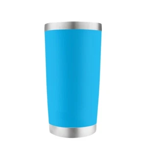 Ezprogear 20 oz Sky Blue Stainless Steel Tumbler Double Wall w/Straw & Lid - Picture 1 of 3
