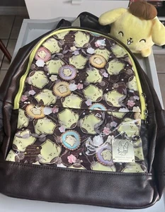 Rare NWTCrystal Ball Pompompurin X Kunika Brown Leather Backpack Max Sanrio 2016 - Picture 1 of 24