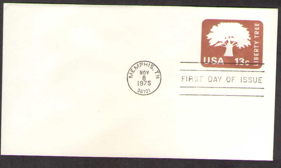 US. U576. 13c. Liberty Tree. Size 12 6 1/2" x 3 5/8" Plain. FDC. MNH. 1975 - Image 1 of 1