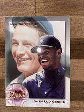 1995 Megacards Conlon Collection In the Zone #2 Ken Griffey Jr. w/ Lou Gehrig
