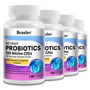 PROBIOTIKA 120 Milliarden KBE mit Präbiotika & Verdauungsenzymen allgemeines Wohlbefinden - Bild 1 von 14