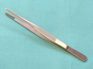 Dressing Surgical Dental Cotton Tweezers Forceps Tip Stainless Steel 16 Cm Long - Picture 1 of 1