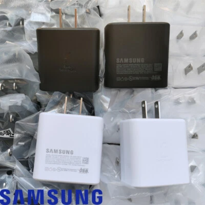 Samsung Galaxy S25 S25+ S24Ultra 45 Watt 45W Super Fast Wall Charger USB-C Cable - Image 1 of 4