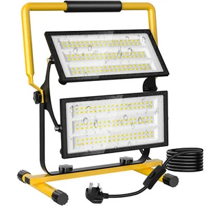 200W 20000LM LED Work Flood Light Mobile Portable Camping Lamp With Floor Stand - Picture 1 of 11