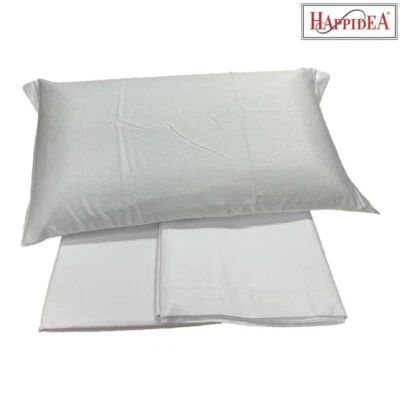 Lenzuola Raso Di Cotone Happidea Matrimoniiale I Rasi Tinta Unita Bianco - Immagine 1 di 4