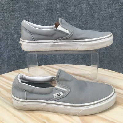 Vans Zapatos Hombres 5.5 Mujeres 7 Fuera de la Pared Tenis Sin Cordones Gris Lona 500714 Foto 1 de 4