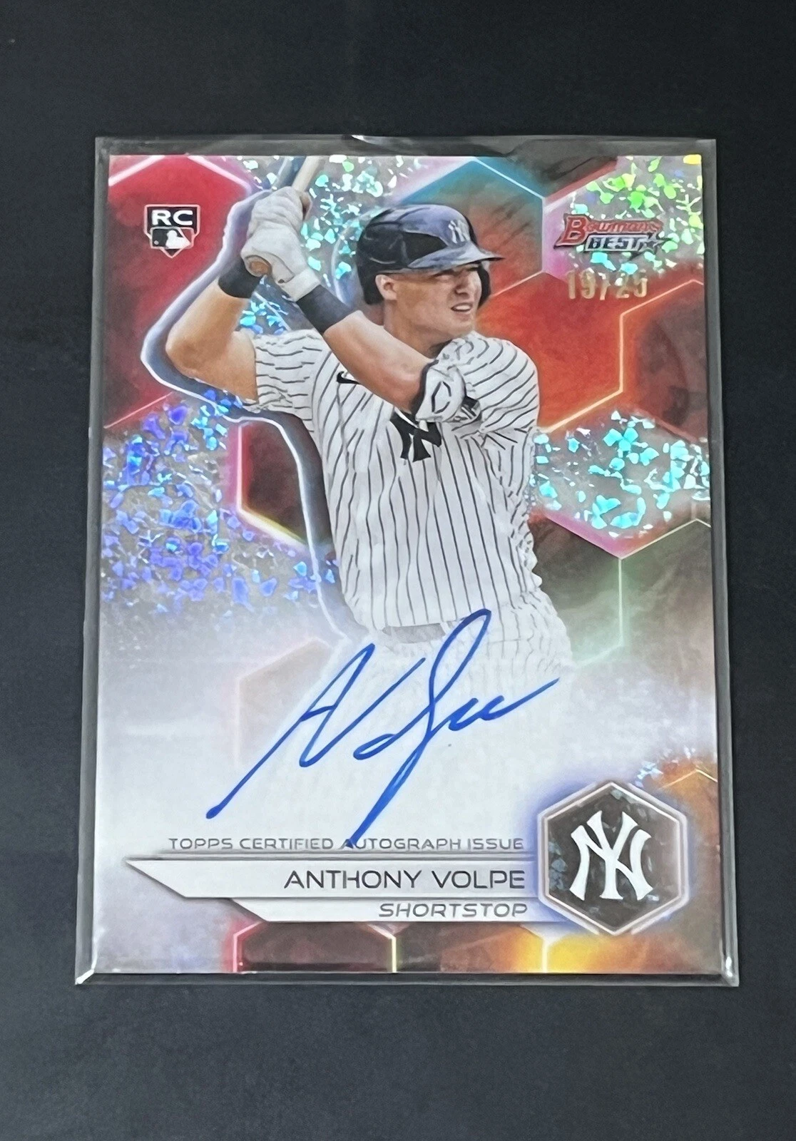 2023 Bowmans Best Anthony Volpe RC Auto Rookie Mini Diamond /25 Yankees