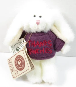 THANKS BUNCHES Bunny Rabbit in Sweater Boyd's Bear Plush Jointed Miniature, Rare - Bild 1 von 2