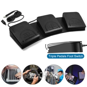 USB PS/2 Fußschalter Steuertaste Customized Computer Tastatur Maus Action Pedal - Bild 1 von 7