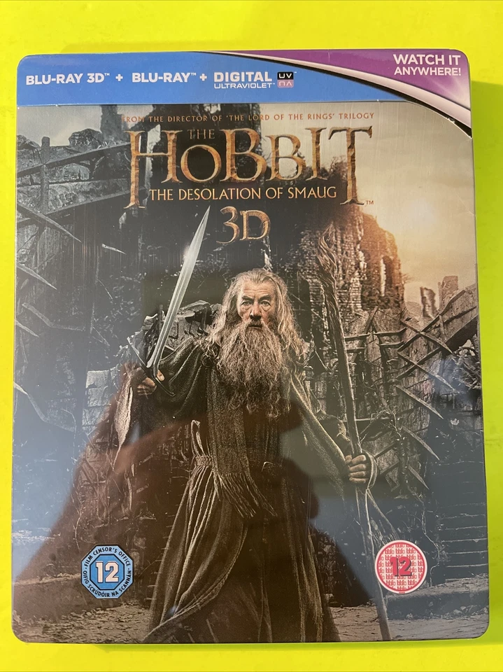 The Hobbit Desolation of Smaug ~ 2D + 3D UK Blu ray Steelbook NEW STILL  SEALED - Image 1 of 3