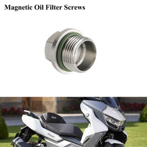 Stainless Steel Magnetic Oil Filter Screws Bolt For BMW C400X C400GT 650 SR4MAX - Picture 1 of 7