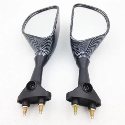 Brand new Carbon Rearview Mirrors For Kawasaki Ninja ZX6R 2003-04 ZX6RR 2003-06 - Imagem 1 de 4