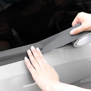 Envoltura de vinilo negro mate descromado 100 mm x 10 metros cromo borrar cinta de ajuste de coche - Imagen 1 de 8