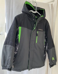 Zero Xposure Coat - Size Medium/Age 10-12 - Black & Green - Picture 1 of 6