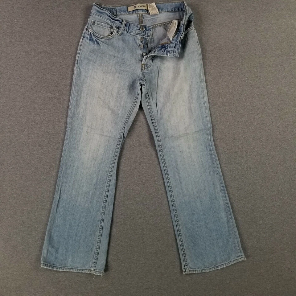 Vintage Gap 29x30 Boot Fit Blue Jeans Soft Broken In Denim Button Fly Retro 90s - Image 1 of 4