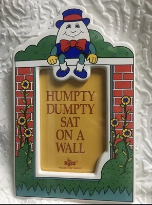 Marco de fotos de cerámica Russ Berrie Nursery Rhythms Humpty Dumpty 4 x 6” nuevo en caja Foto 1 de 3
