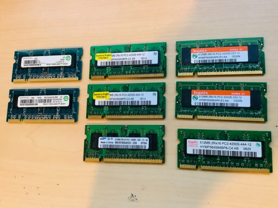 KINGSTON HYNIX RAMAXEL LAPTOP MEMORY DDR2 PC2 512MB, AND 1GB - Image 1 of 2