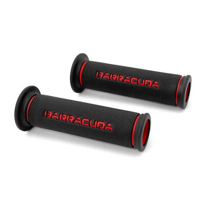 MF5341 Manopole Barracuda Racing Nero Rosso Universale Moto Ducati Honda MV - Immagine 1 di 4